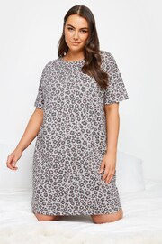 Yours Curve Grey Animal Sleeptee Nightie - Image 1 of 4