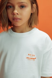 Reiss x McLaren F1 Team White 3-9 yrs McLaren F1 Oversized Cotton Crew Neck T-Shirt - Image 8 of 9