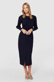 Closet London Navy Twist Pencil Dress - Image 1 of 4