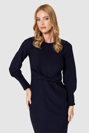 Closet London Navy Twist Pencil Dress - Image 3 of 4