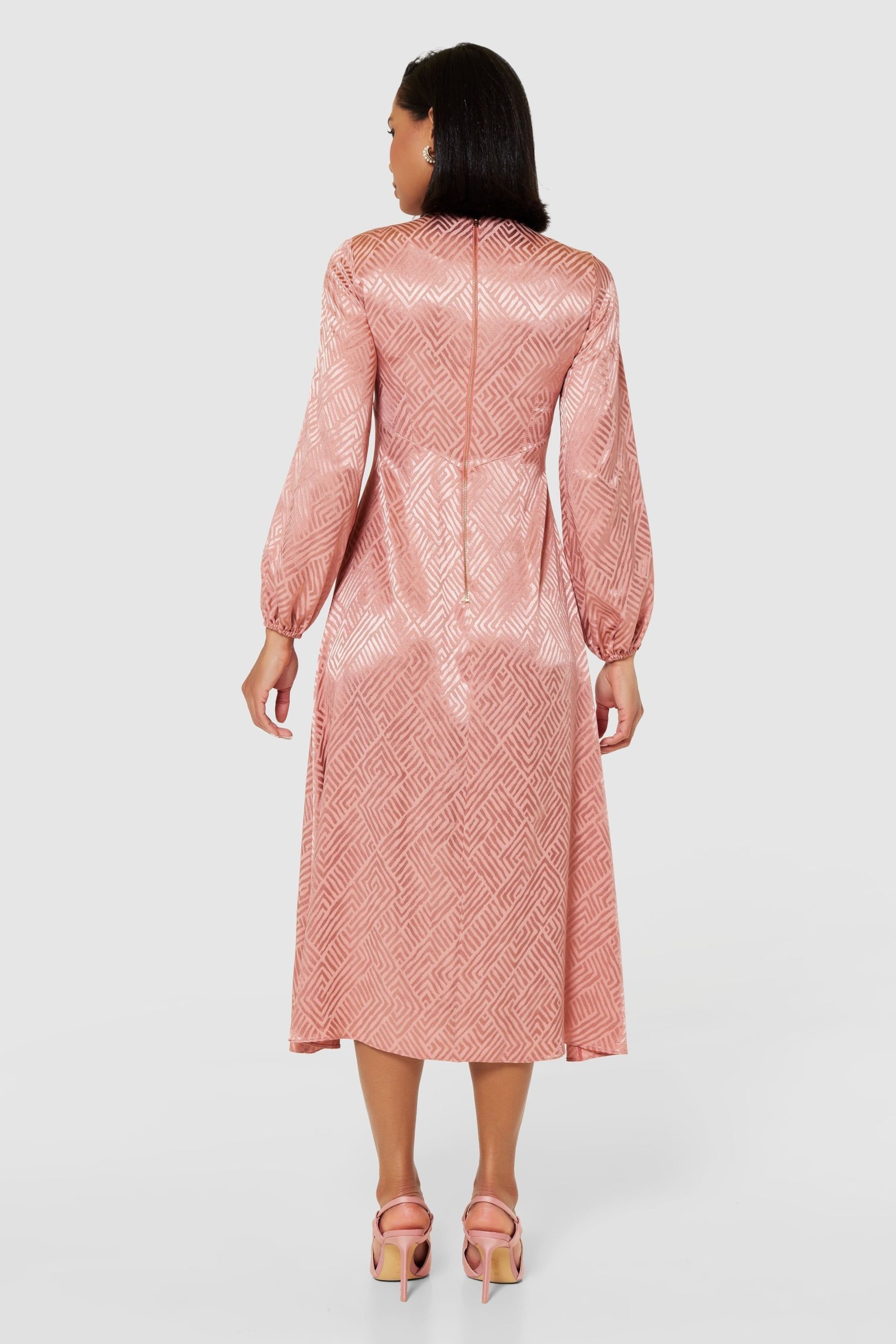 Closet London Pink Midi A-Line Dress - Image 2 of 5