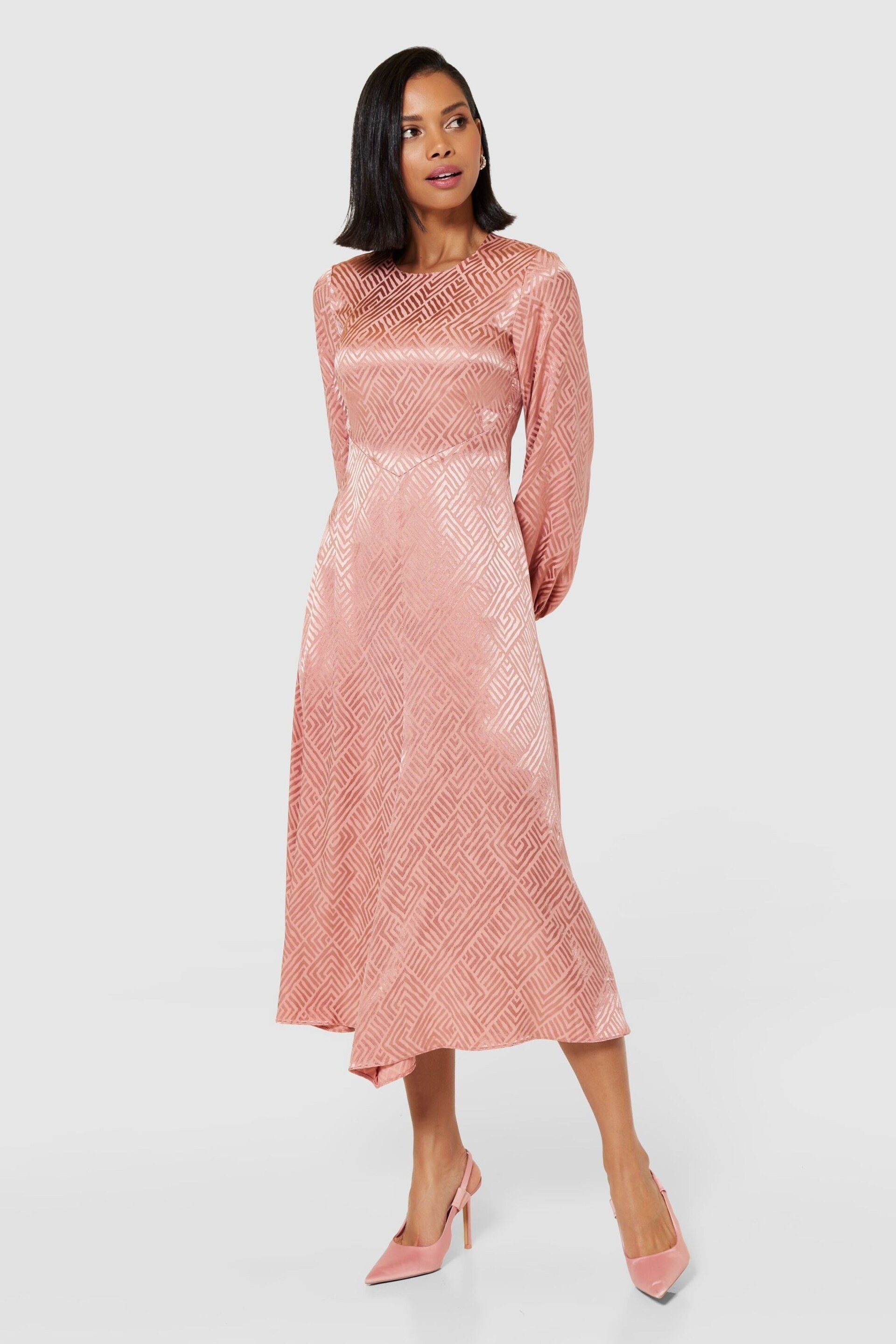 Closet London Pink Midi A-Line Dress - Image 5 of 5