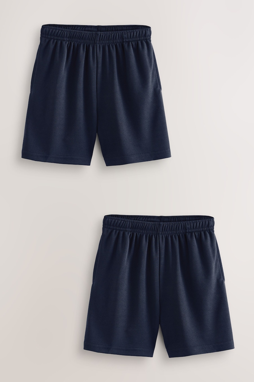 Navy Blue 2 Pack Sports Shorts (3-16yrs) - Image 1 of 6