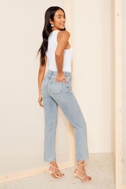 Friends Like These Bleach Blue Petite Authentic Denim Straight Leg jeans - Image 4 of 4