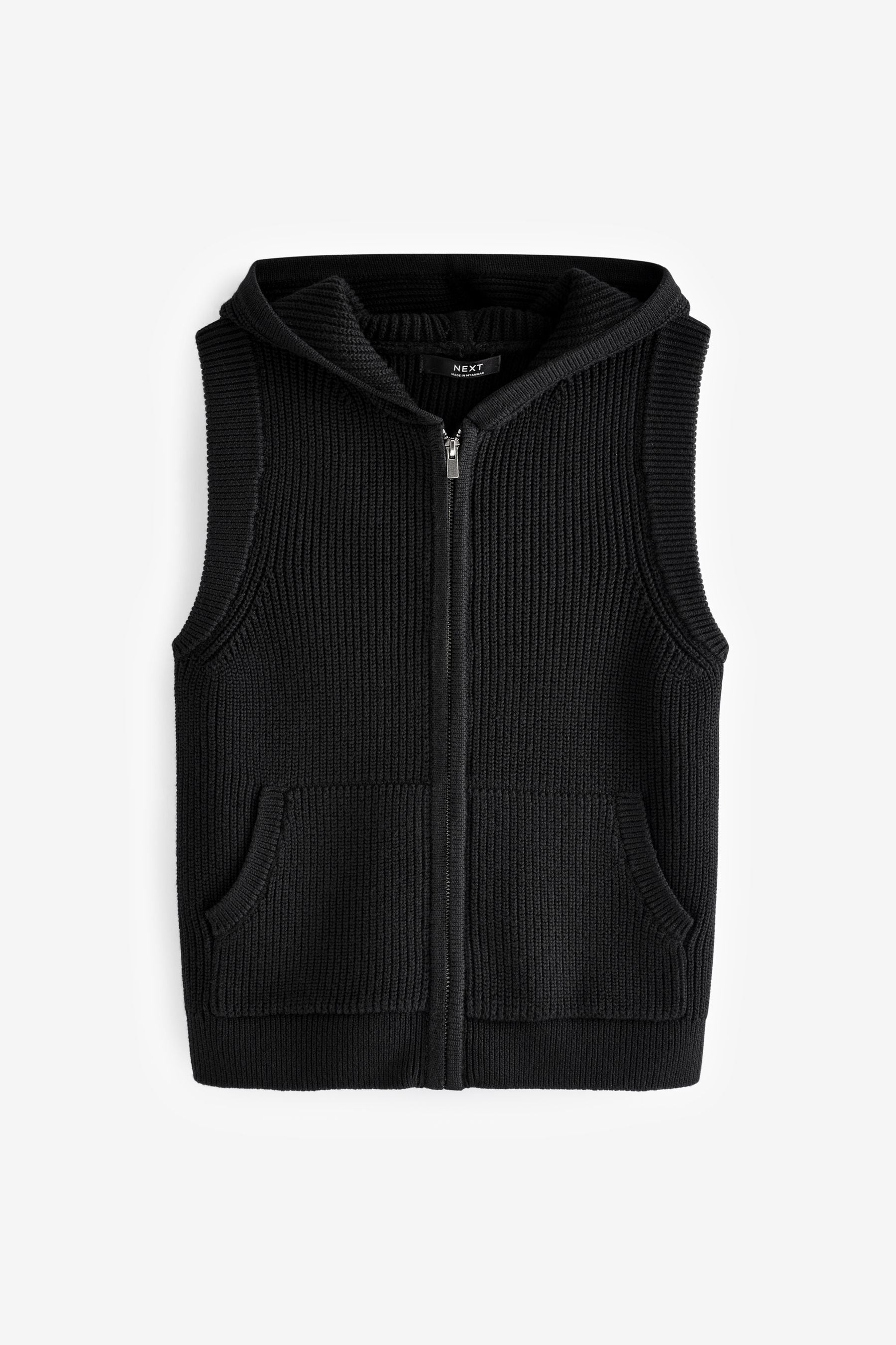 最新情報 Through Zip Sleeveless Black Buy Hoodie Next from (3-16yrs) その他