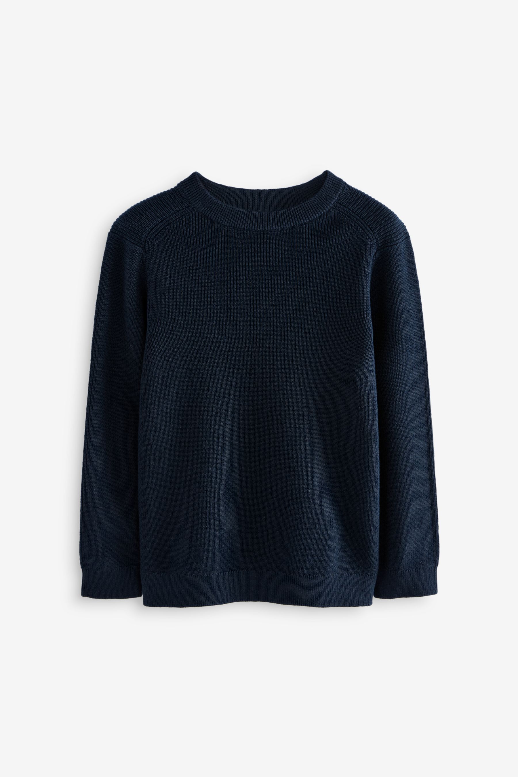 Buy Navy Blue 100 Cotton Crew Neck Knitted Jumper 3 16yrs from Next Oman