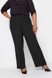 Yours Curve Black Elasticated Stretch Straight Leg Trousers - Image 4 of 6