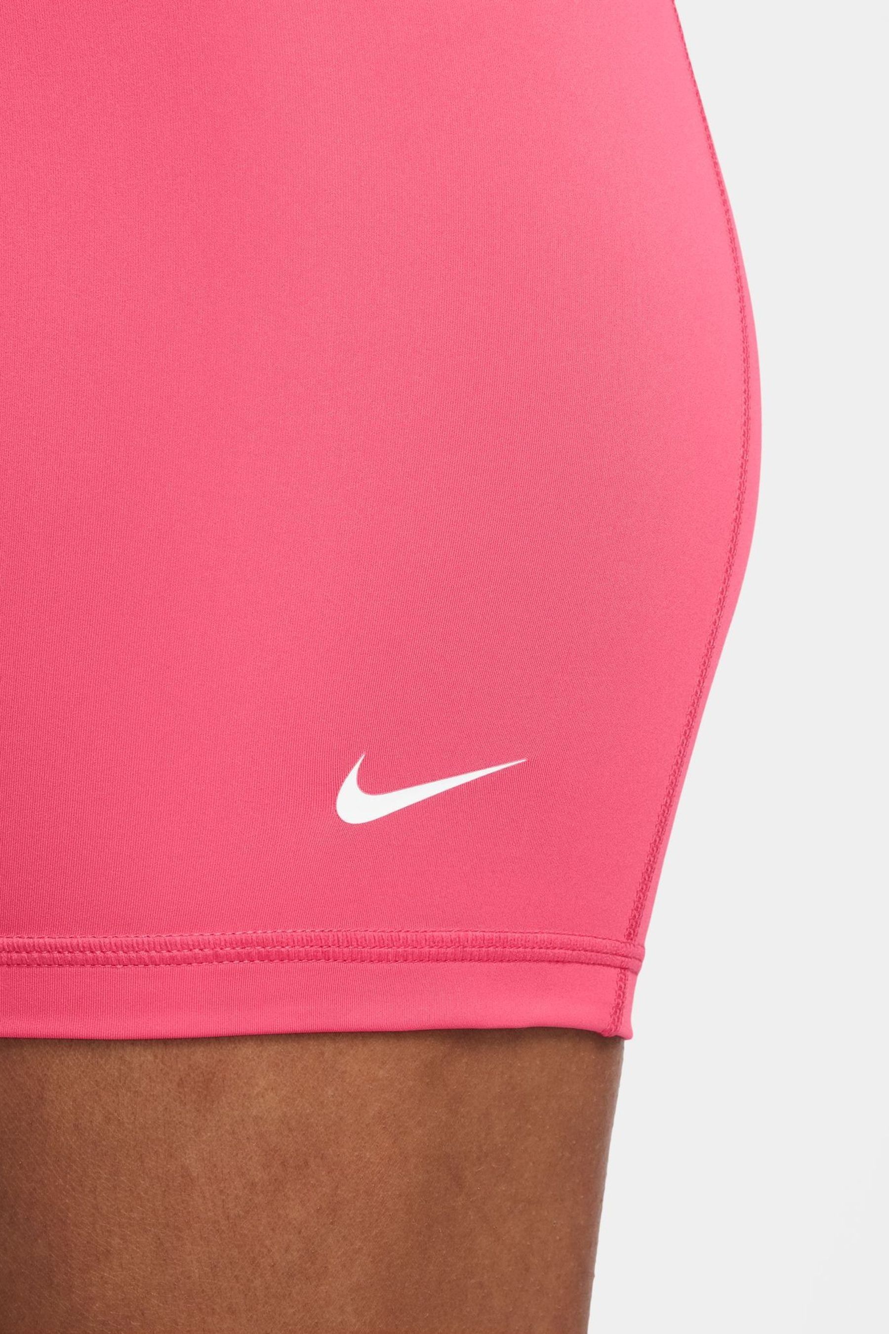 Pink nike compression shorts discount