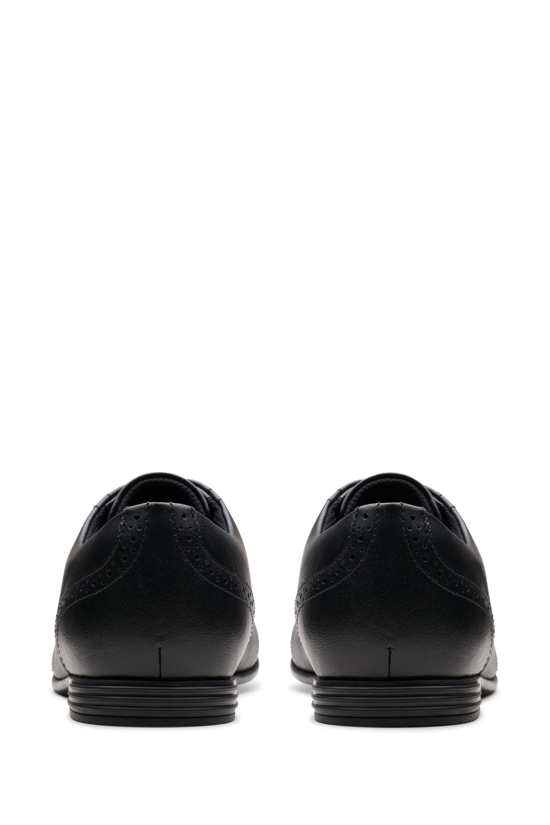 Buy Clarks Black Standard Fit F Leather Older Girls Finja Brogues from Next Luxembourg