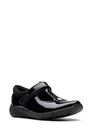 Clarks Black Standard Fit (F) Patent Relda Gem Shoes - Image 7 of 8