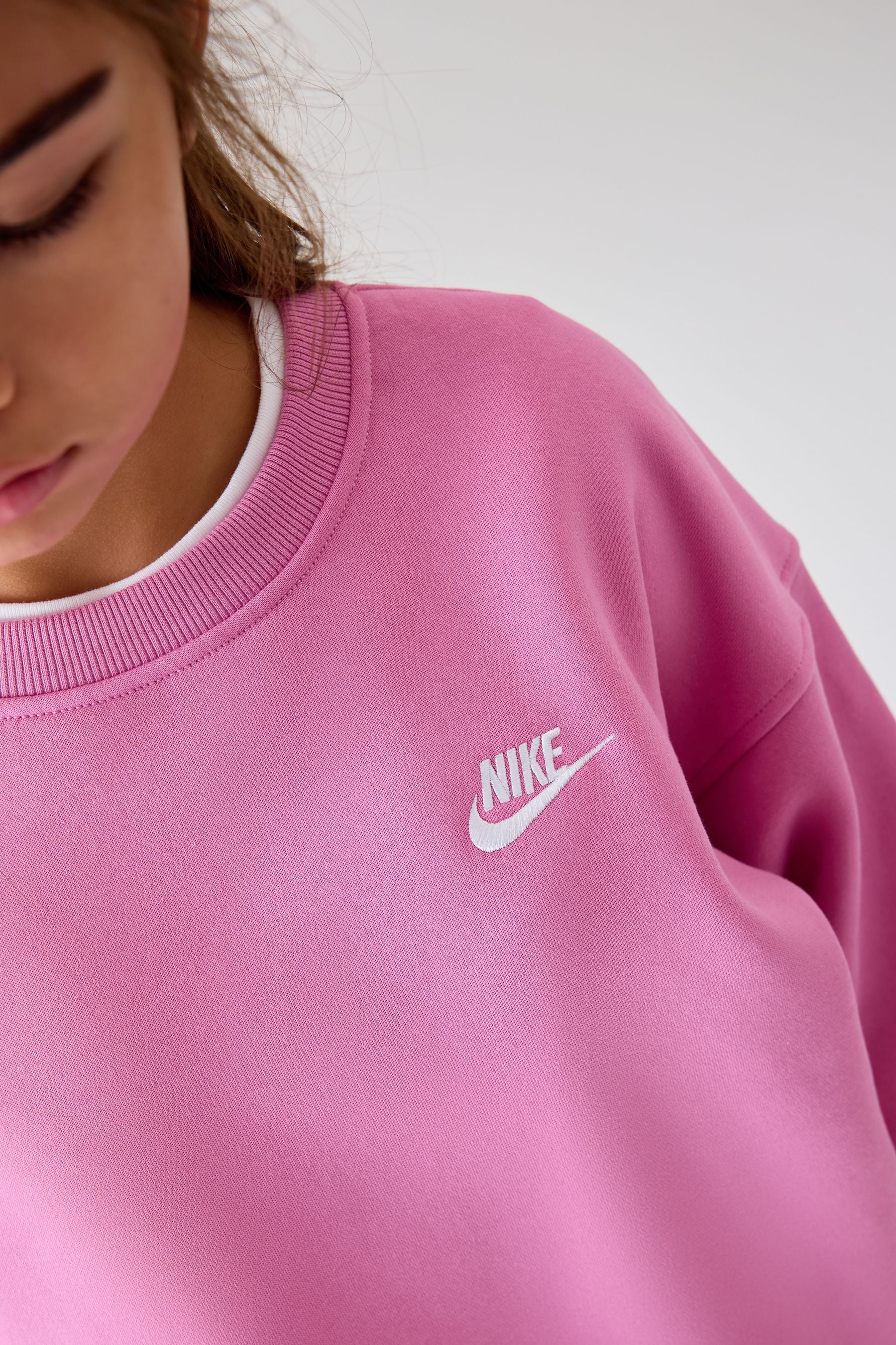 Buy Nike Flamingo Pink Oversized Club Fleece Sweatshirt from the Next UK online shop