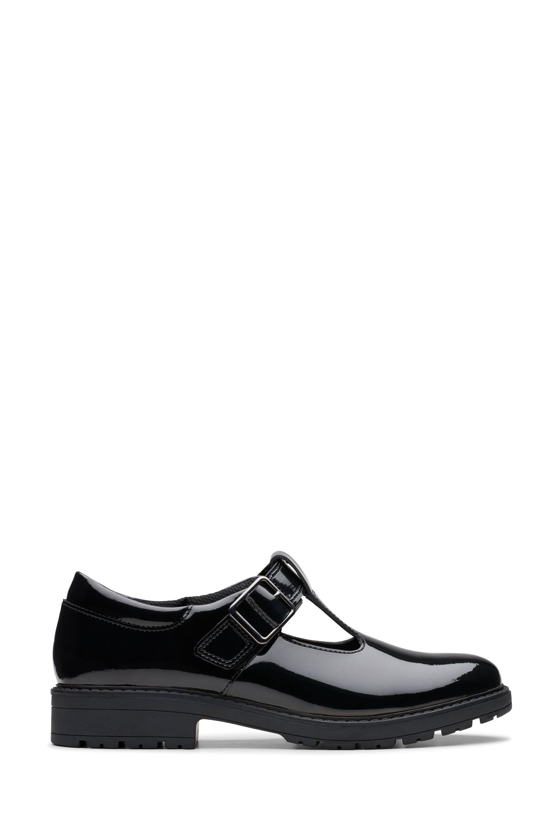 Buy Clarks Black Standard Fit F Patent Loxham Bar Shoes from Next Luxembourg