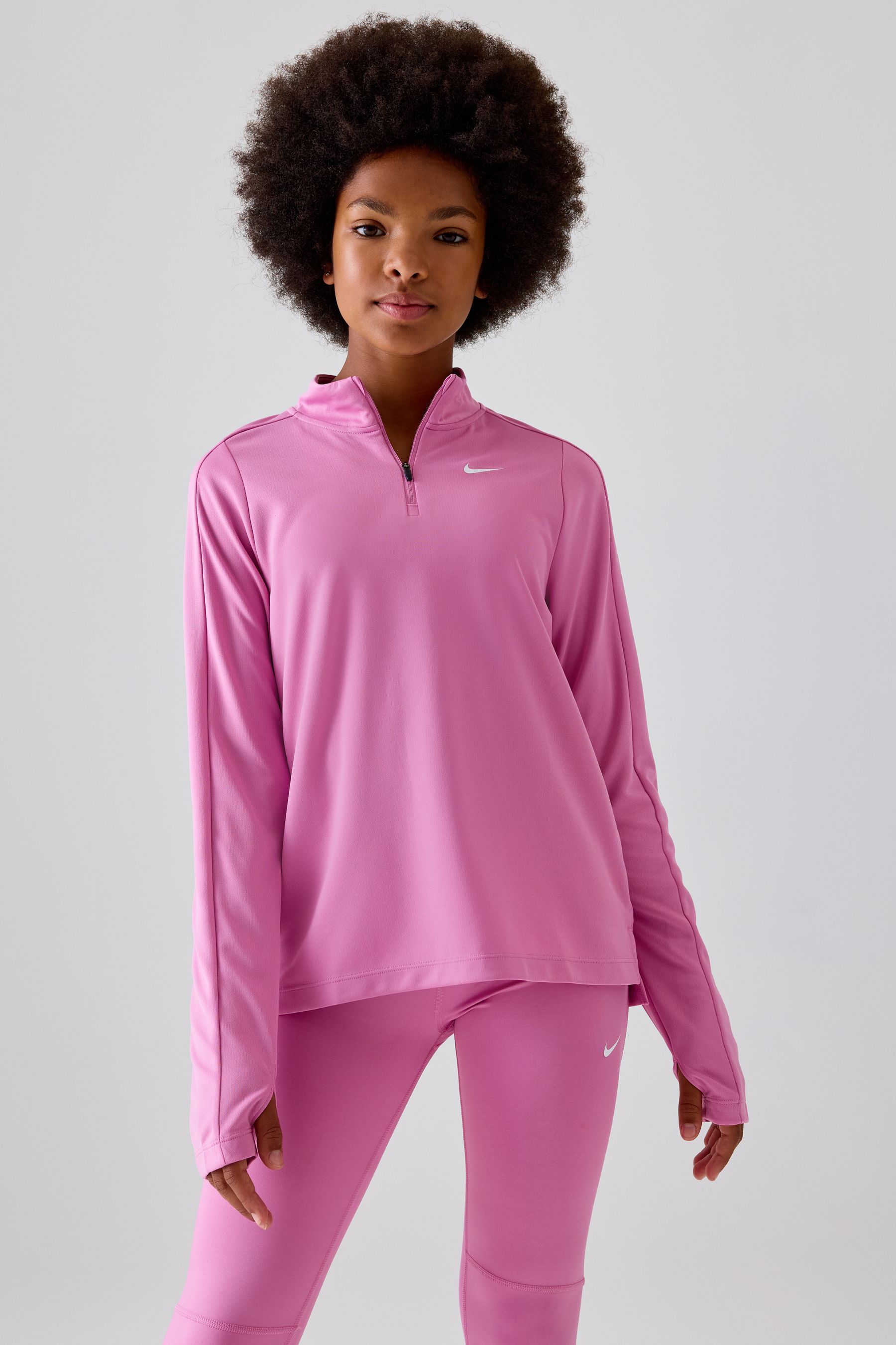 Buy Nike Flamingo Pink Dri FIT Long Sleeve Half Zip Top from Next Ireland