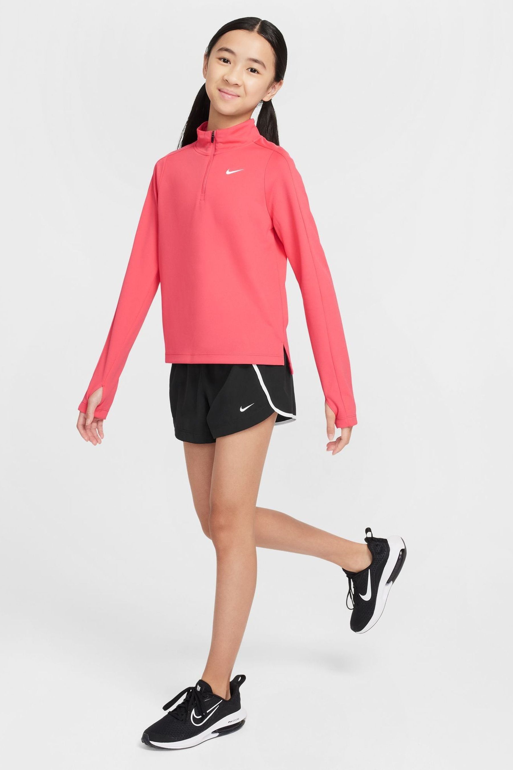 Pink long sleeve dri fit shirt top