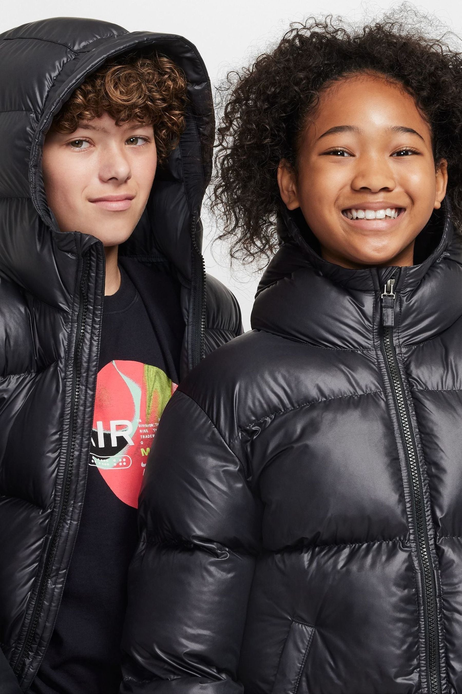 Nike black long filled jacket online