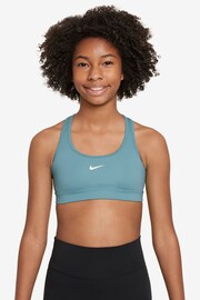 Nike Turquoise Dri-FIT Swoosh Support Bra - Image 1 of 3