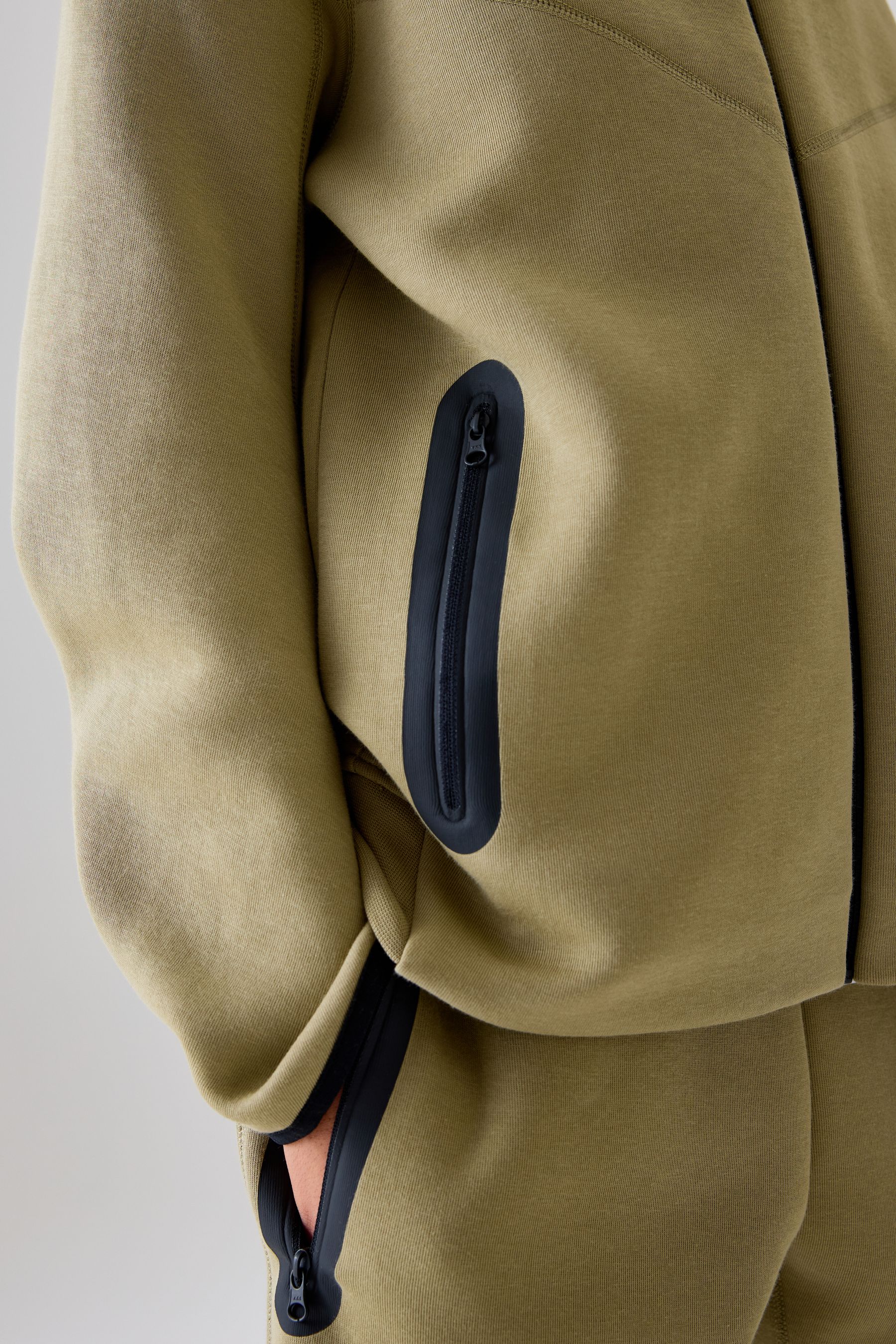Nike Brown Tech Fleece Zip Through Hoodie