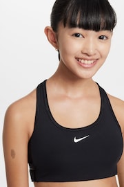 Nike Black Swoosh EasyOn Sports Bra - Image 5 of 7