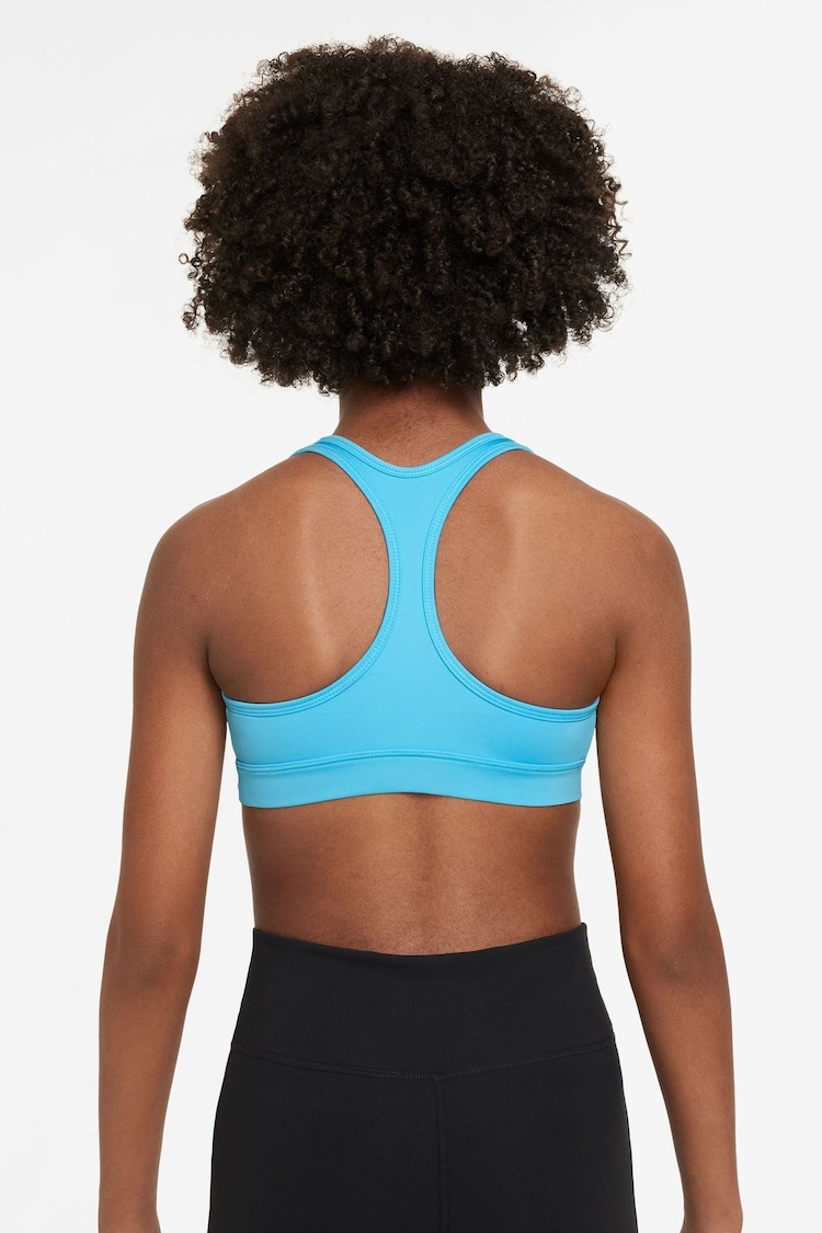 Nike Baltic Blue Dri-FIT Swoosh Support Bra - Image 2 of 3