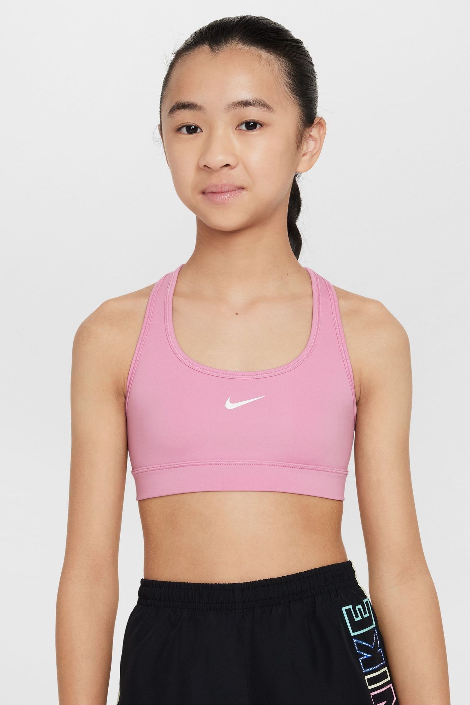 Pink nike bra hot sale