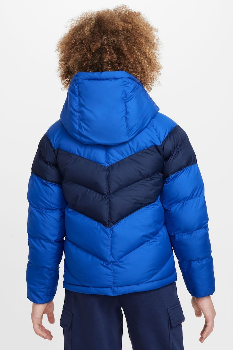 Nike Blue/Navy Synthetic Fill Hooded Jacket - Image 2 of 8