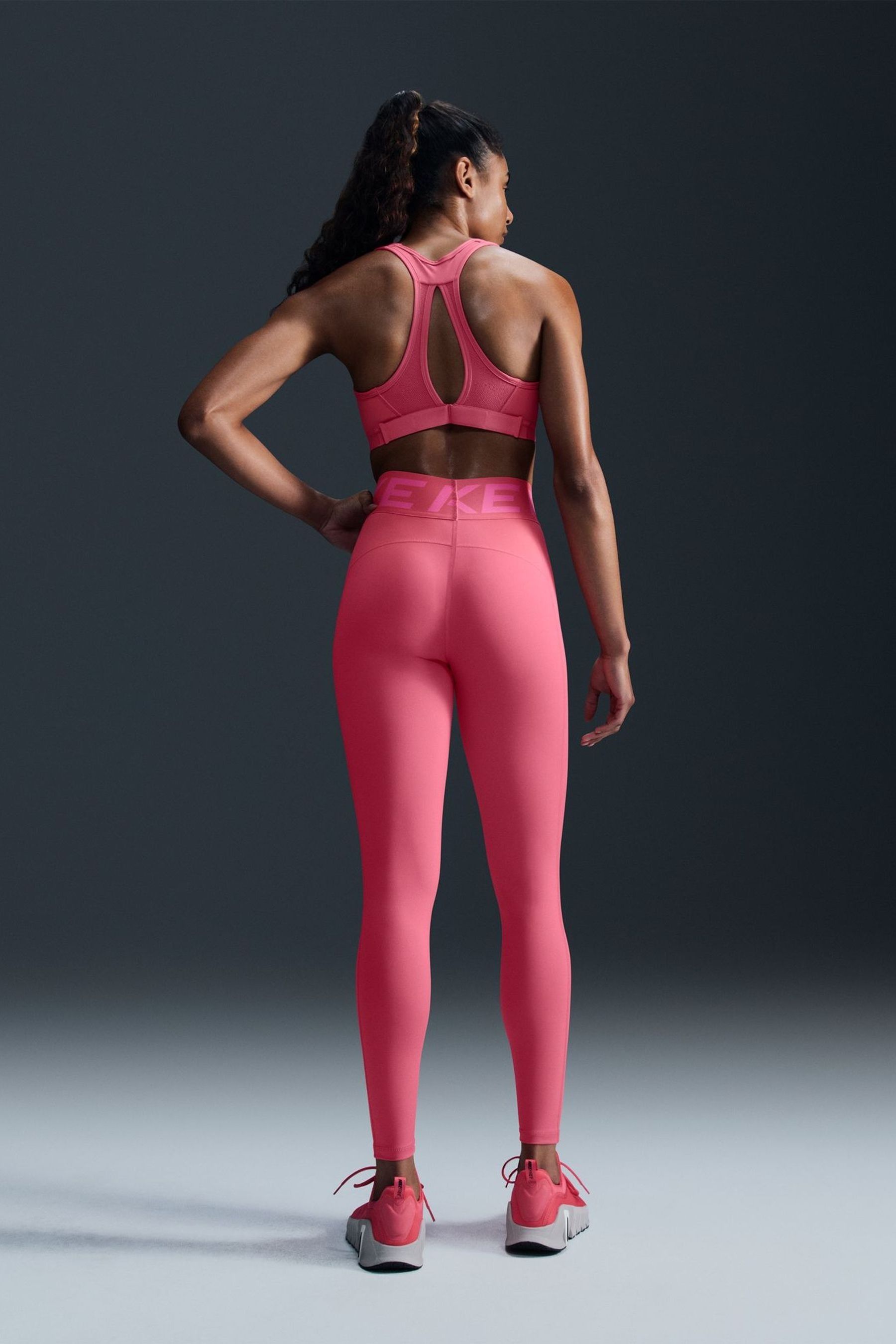 Buy Nike Bright Pink Pro Sculpt Dri FIT High Waisted Leggings from Next Luxembourg