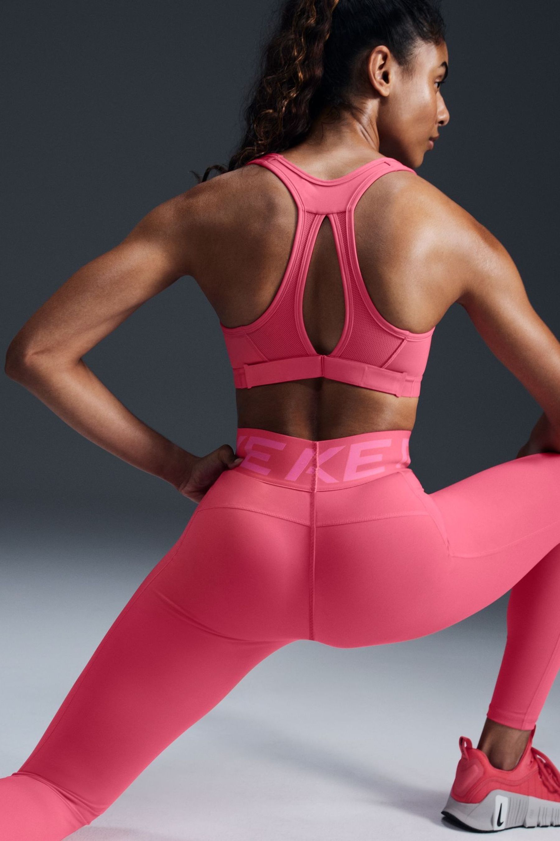 Buy Nike Bright Pink Pro Sculpt Dri FIT High Waisted Leggings from Next Luxembourg