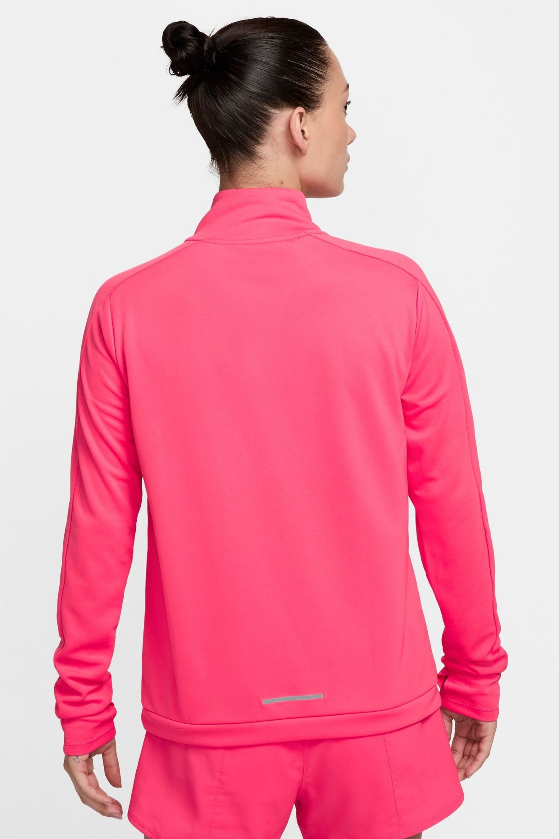 Pink nike half zip running top shop