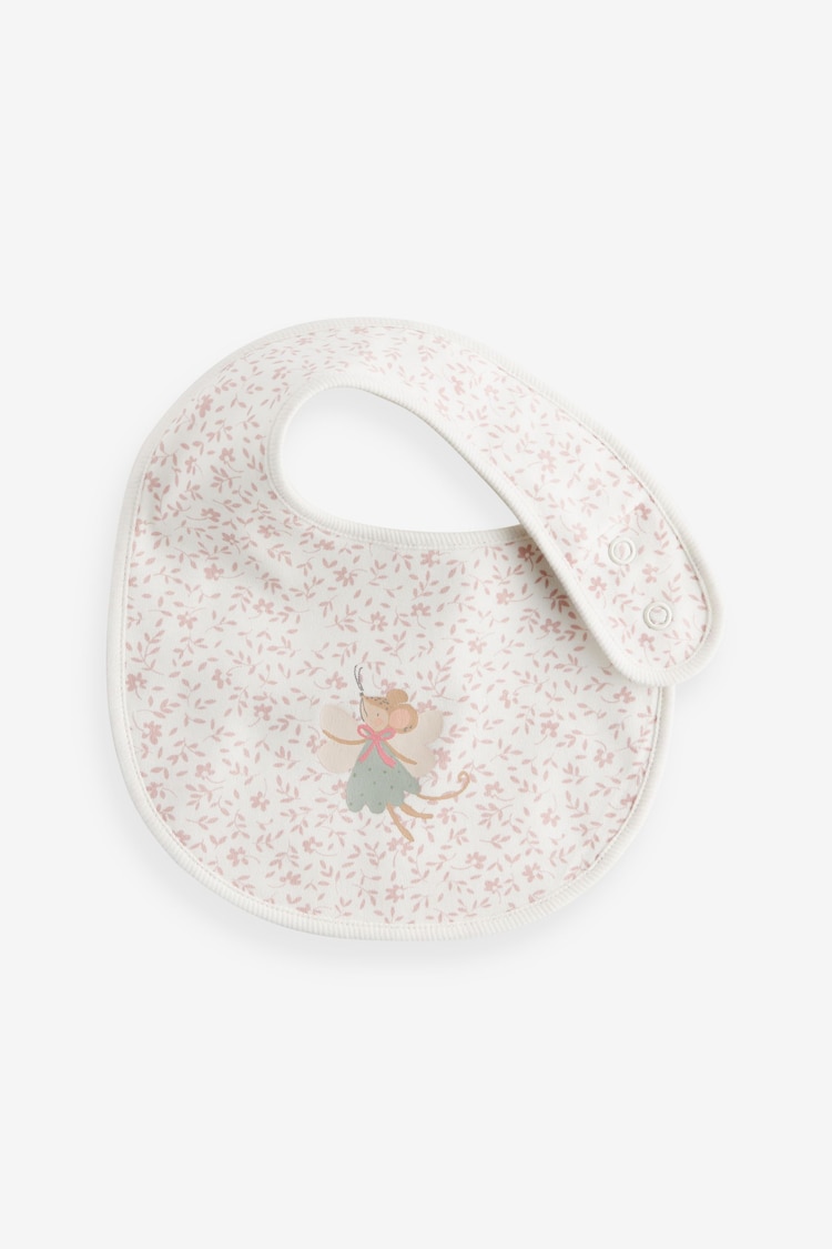 Pink Baby 100% Cotton Bibs 5 Pack - Image 2 of 6