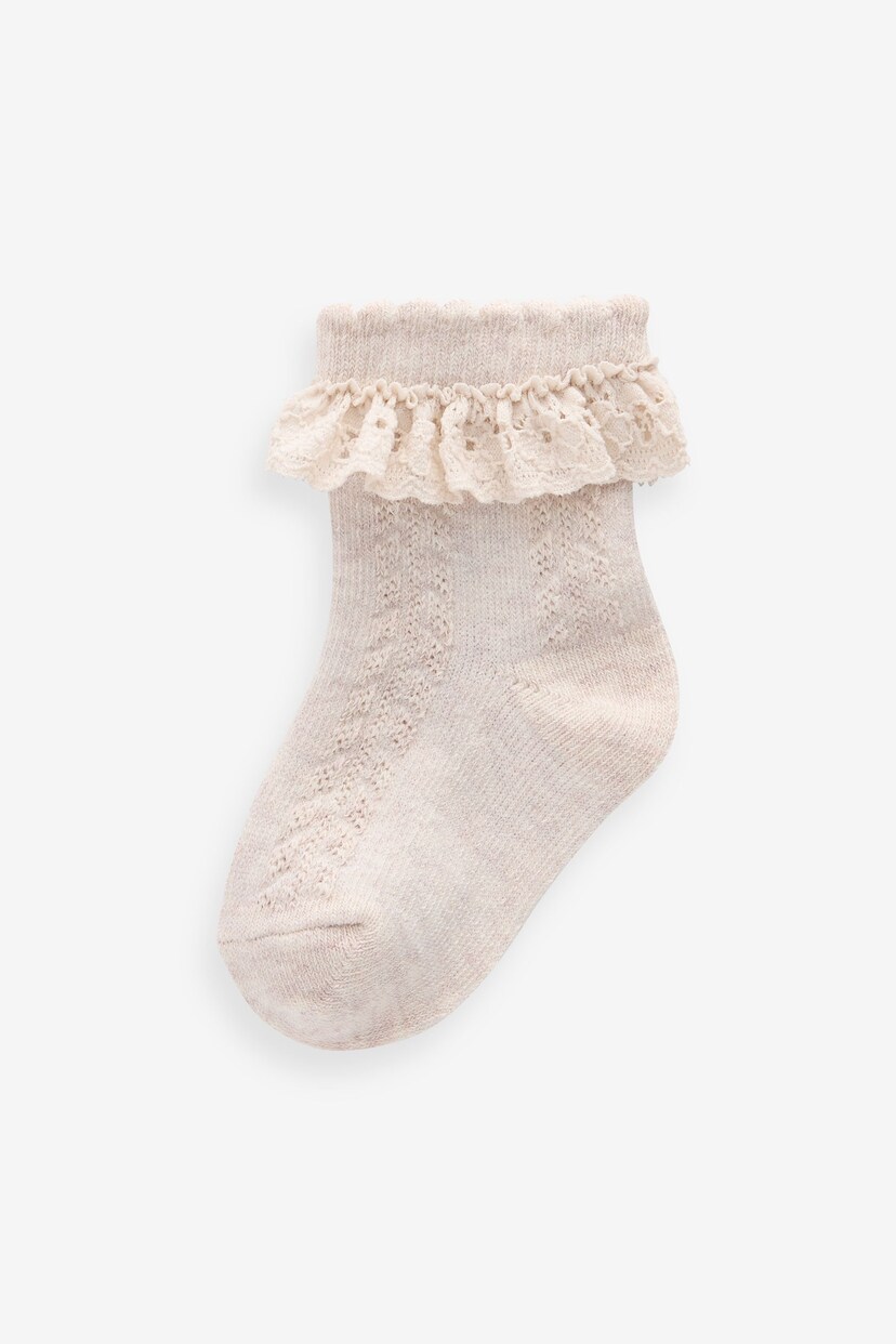 Neutral Baby Lace Socks 7 Pack (0mths-2yrs) - Image 3 of 7