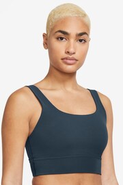 Nike Armory Navy Zenvy Medium-Support Padded Longline Sports Bra - Image 1 of 3