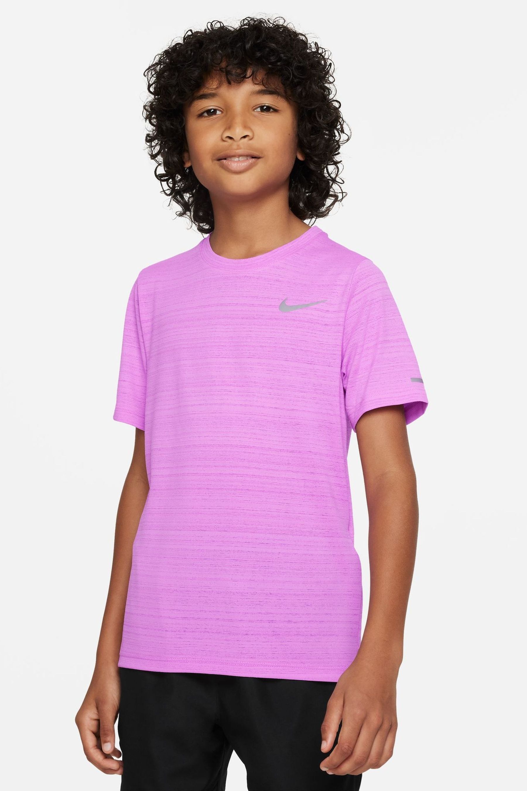 Nike dri fit miler t shirt pink top