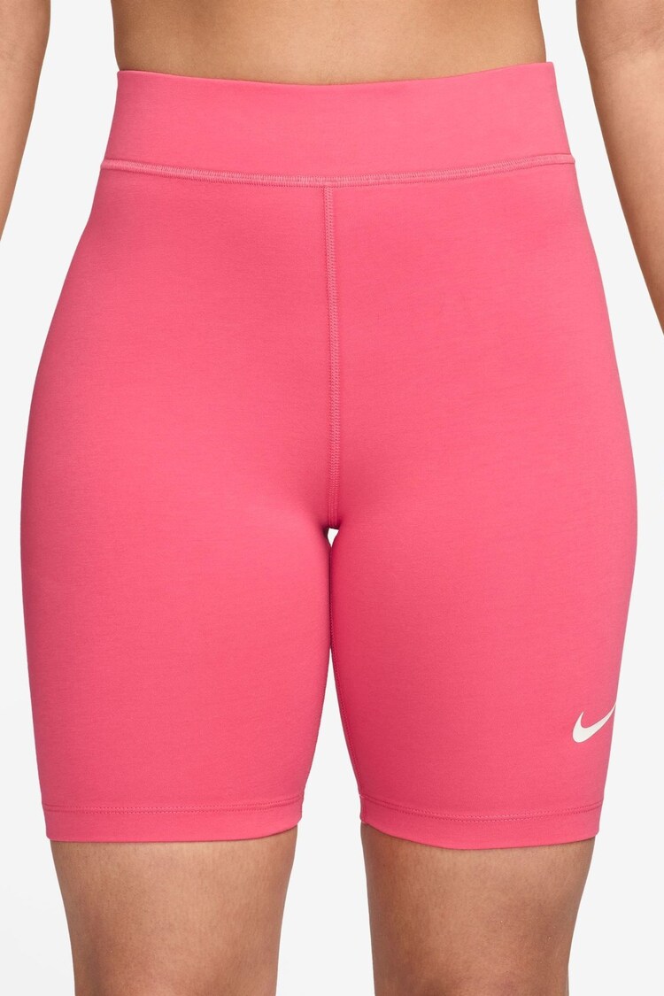 Nike Pink Classic High Waisted 8" Cycling Shorts - Image 1 of 4
