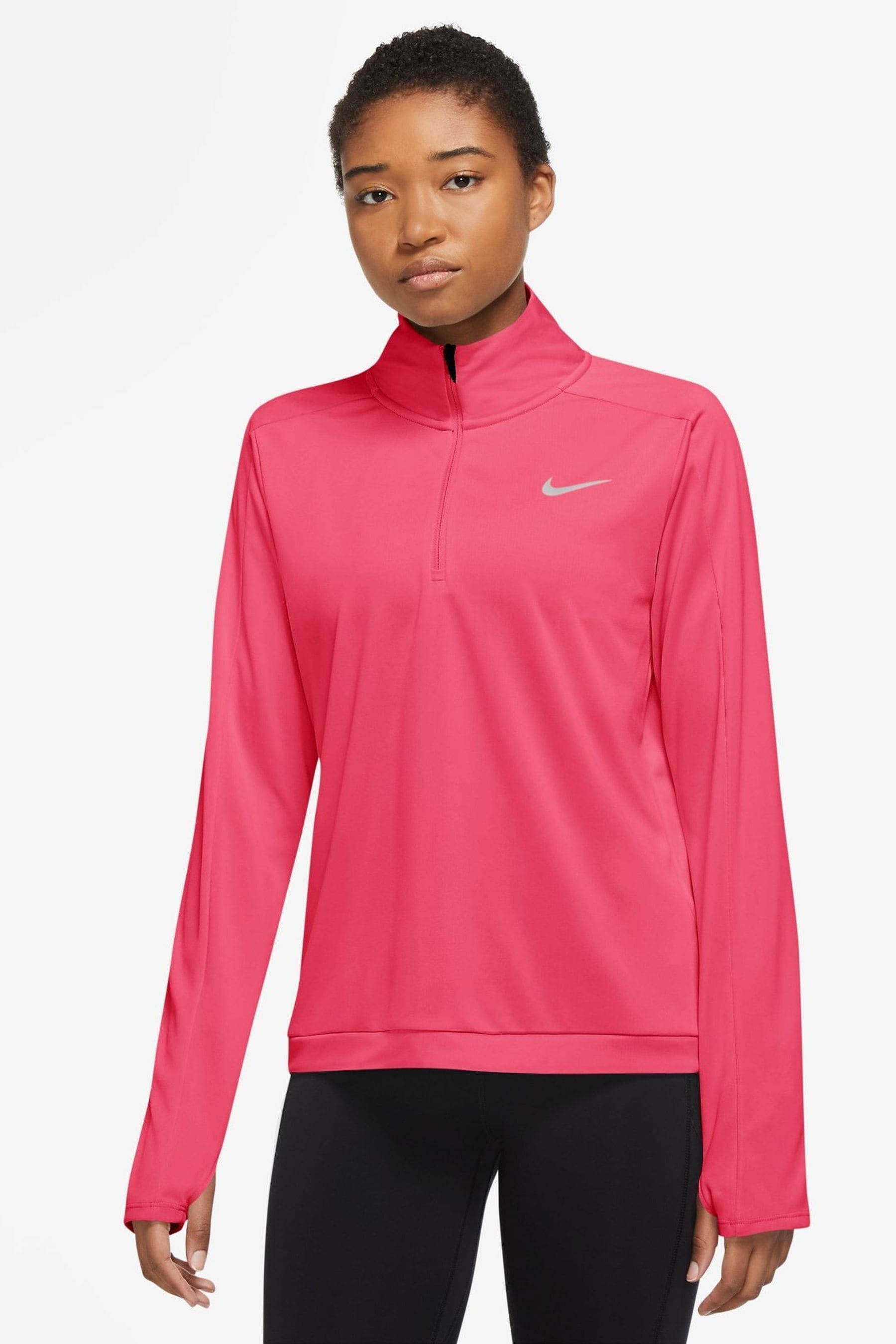 Buy Nike Bright Pink Dri FIT Pacer Half Zip Running Top from the Next UK online shop