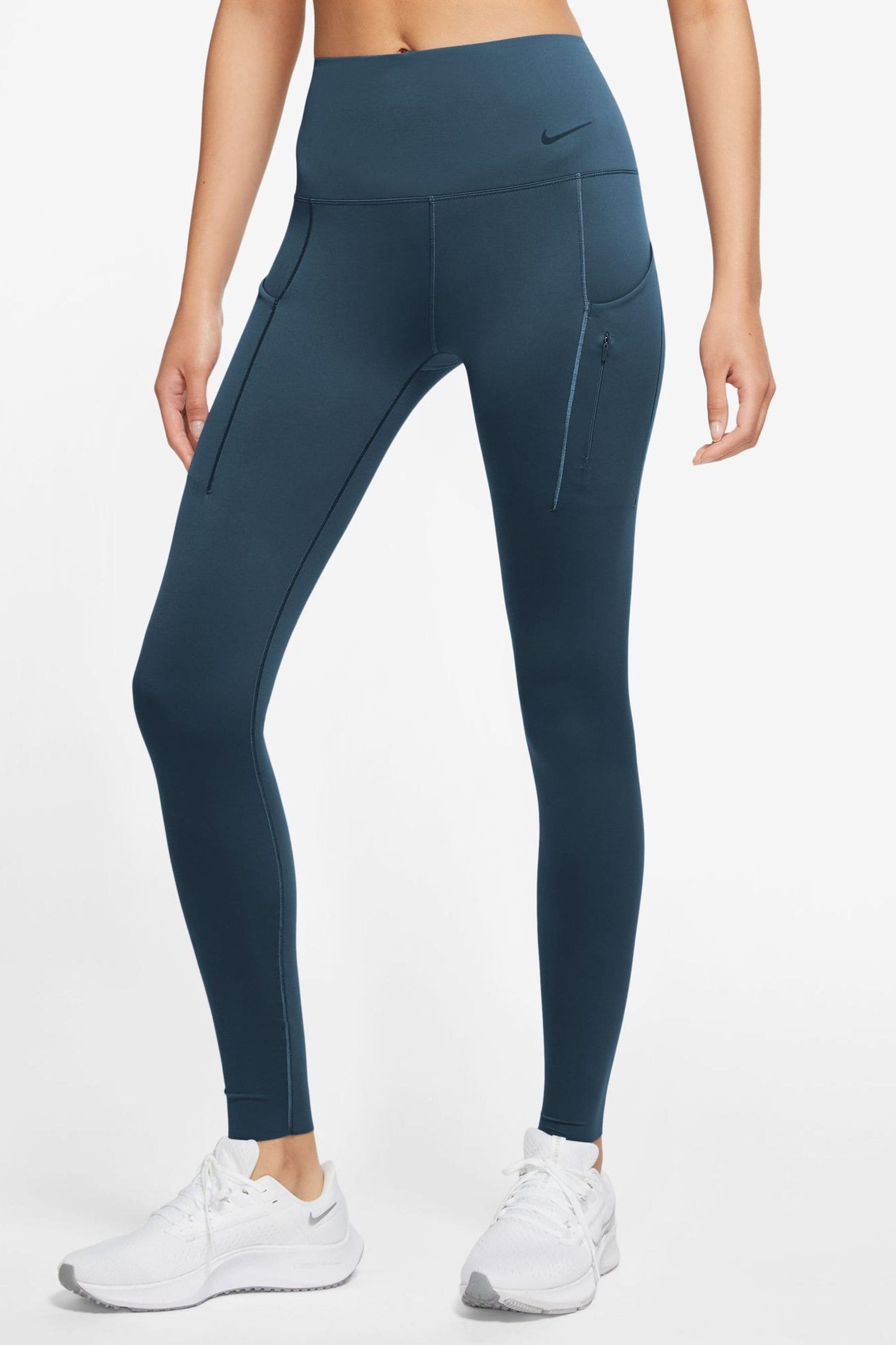 Buy Nike Armory Navy Premium Go Firm Support High Waisted Full Length Leggings With Pockets from the Next UK online shop