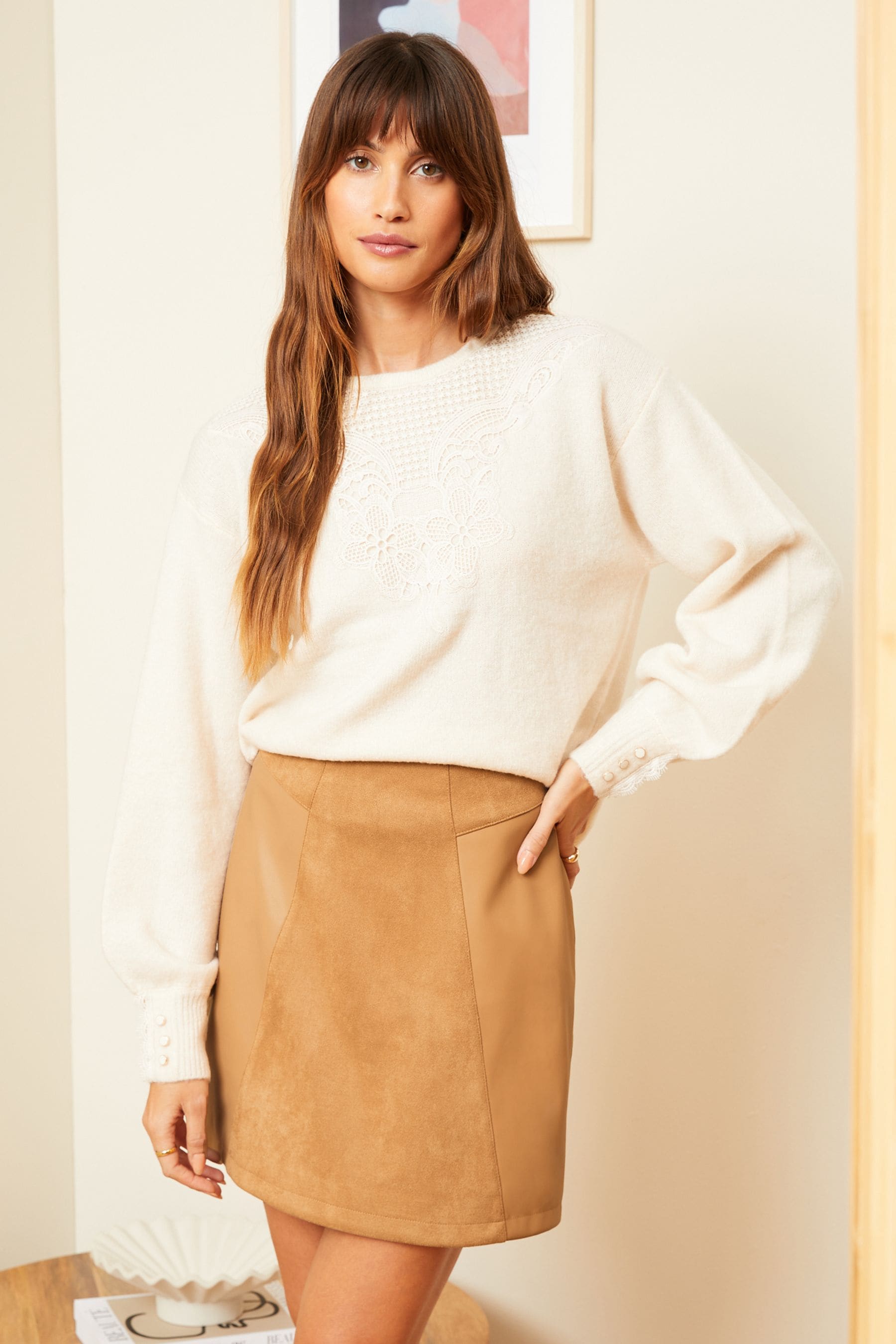 Next tan skirt store
