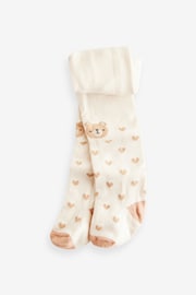 Cream/Oatmeal Bear Baby Tights 2 Pack (0mths-2yrs) - Image 3 of 3