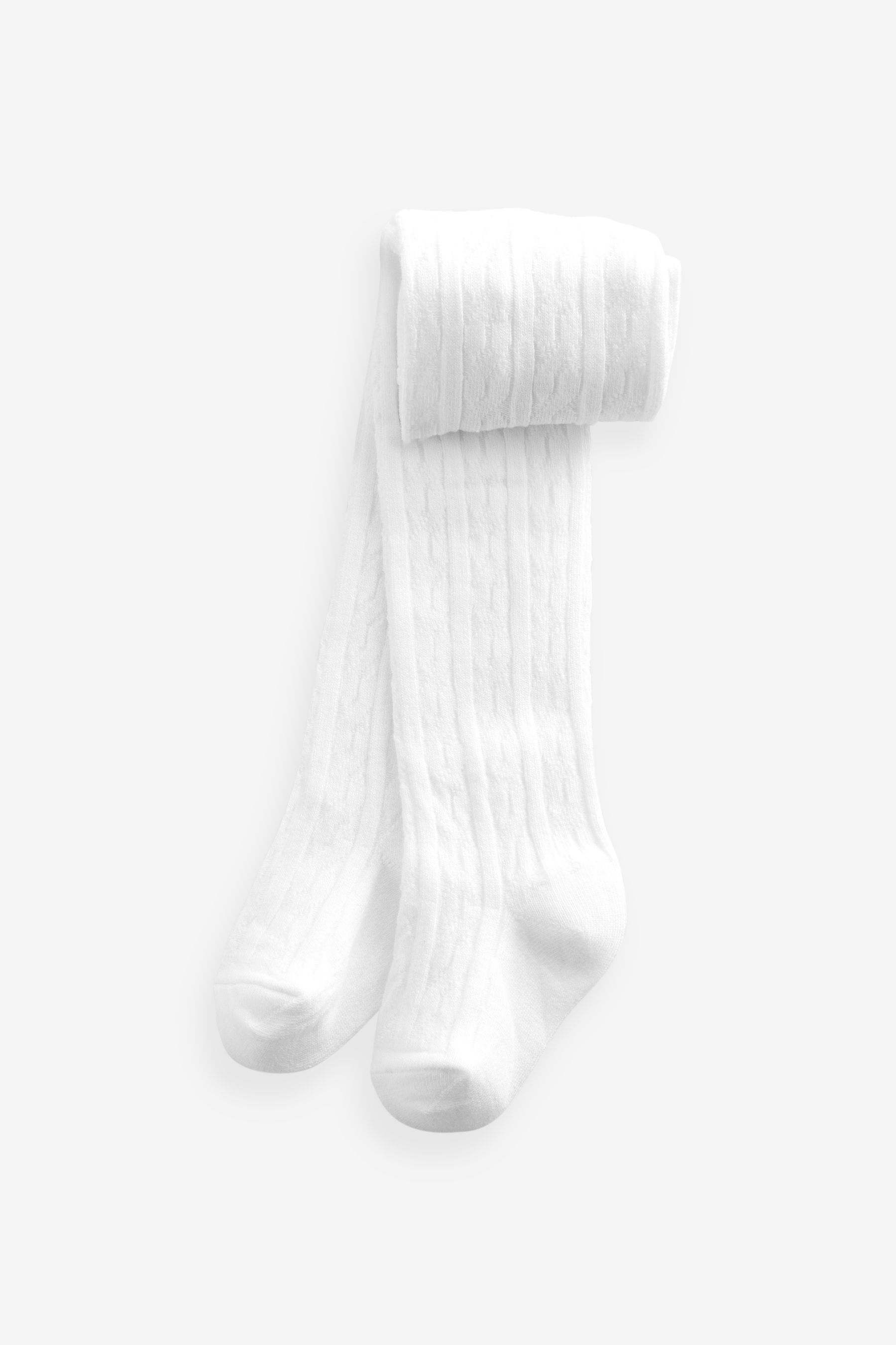 White cable knit tights baby discount