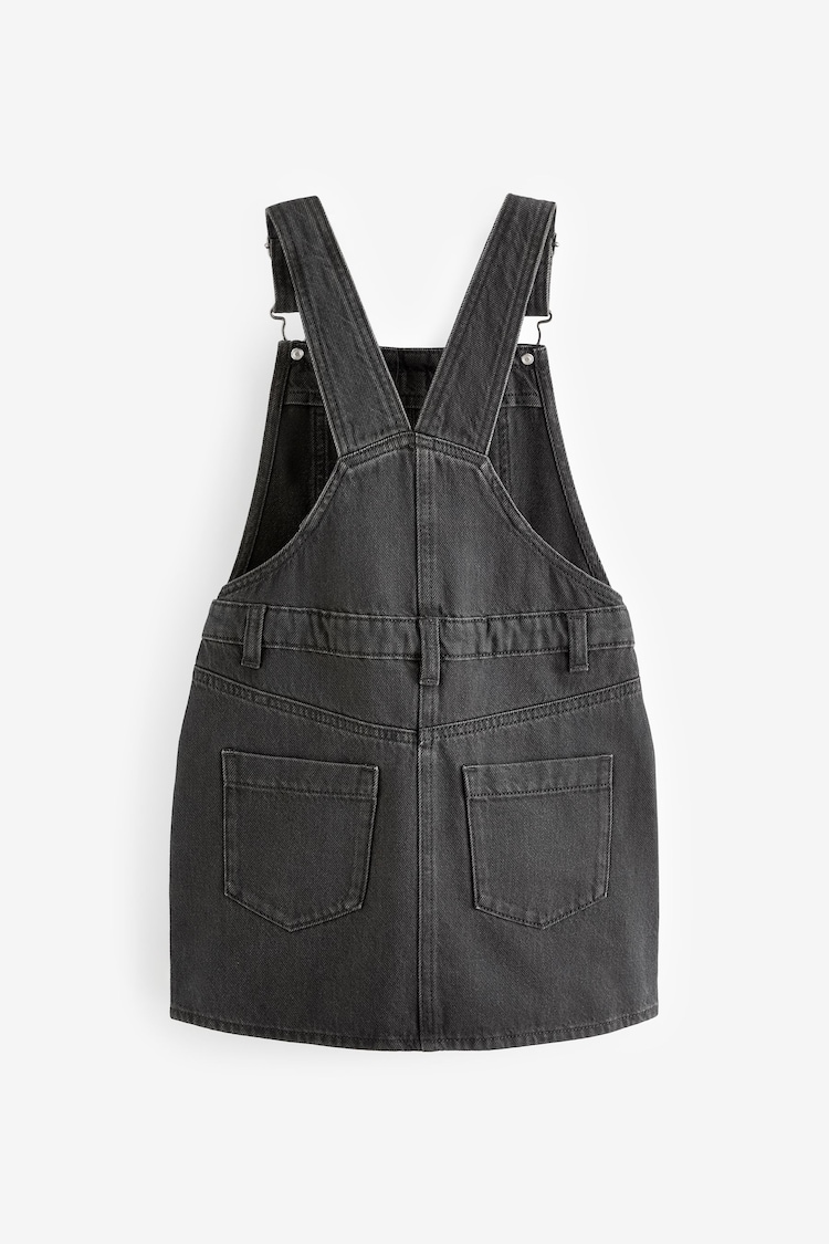 Black 100% Cotton Denim Pinafore Dress (3-16yrs) - Image 2 of 3