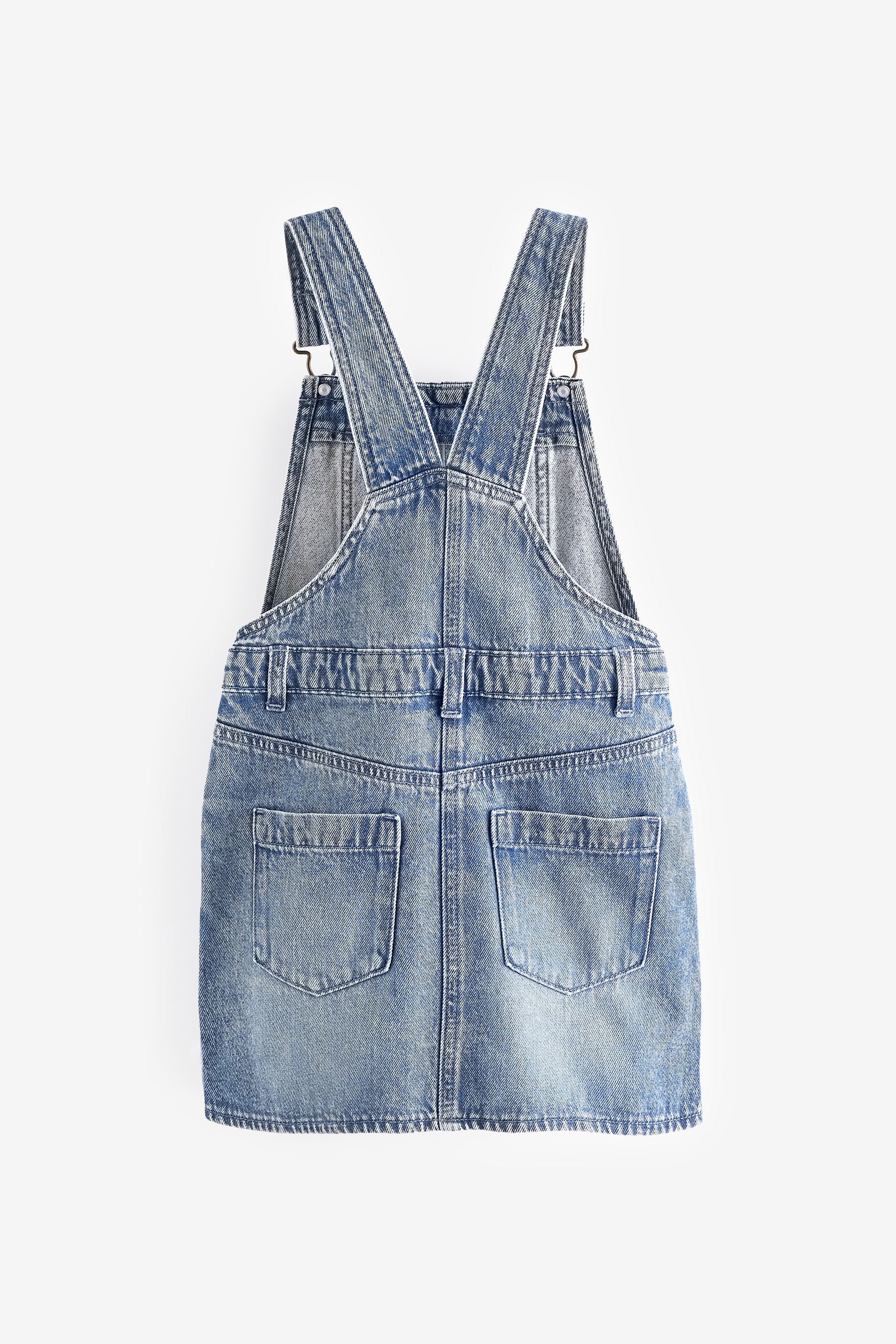 Ladies denim pinafore dress next sale