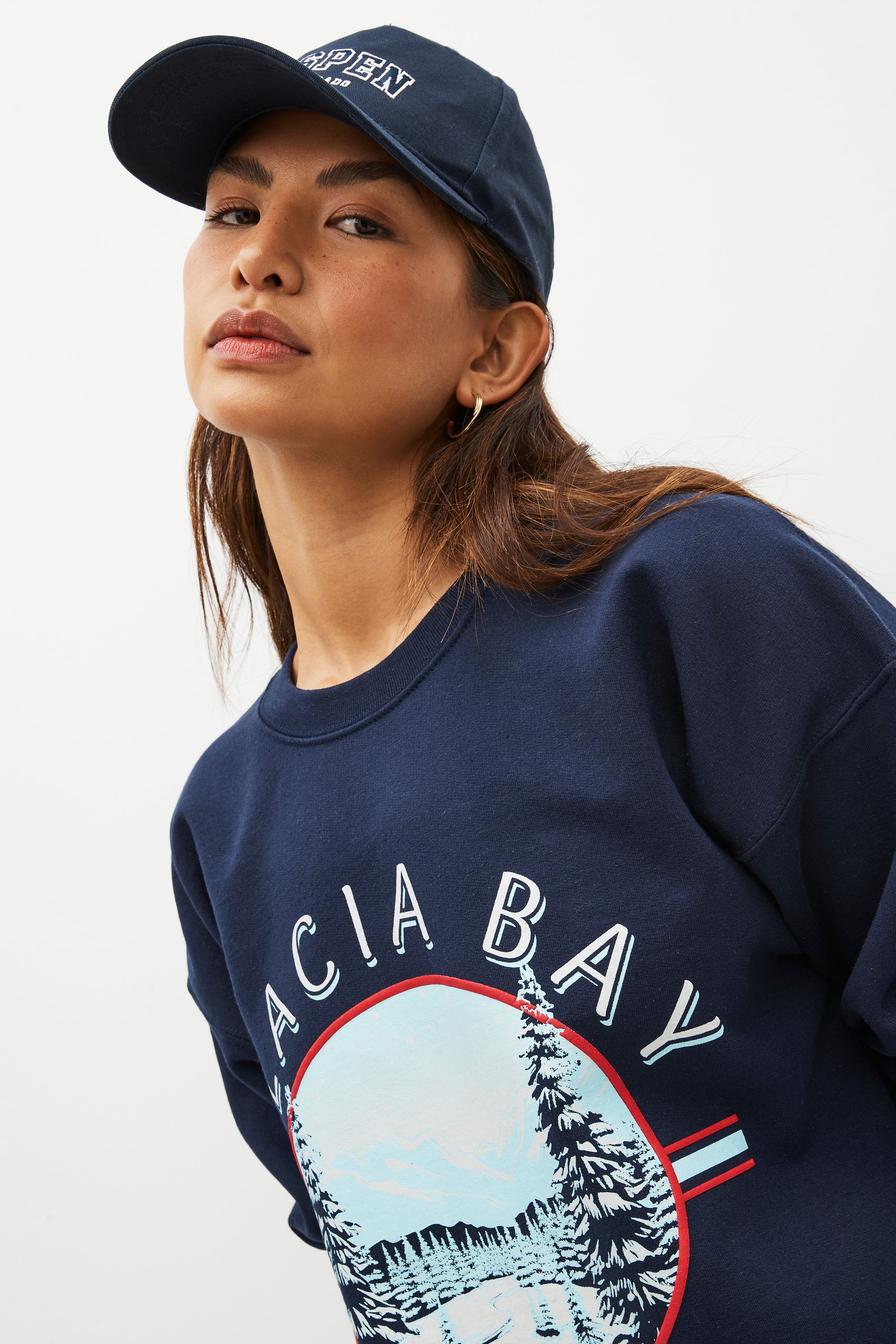 Buy Navy Graphic Sweatshirt from Next Luxembourg