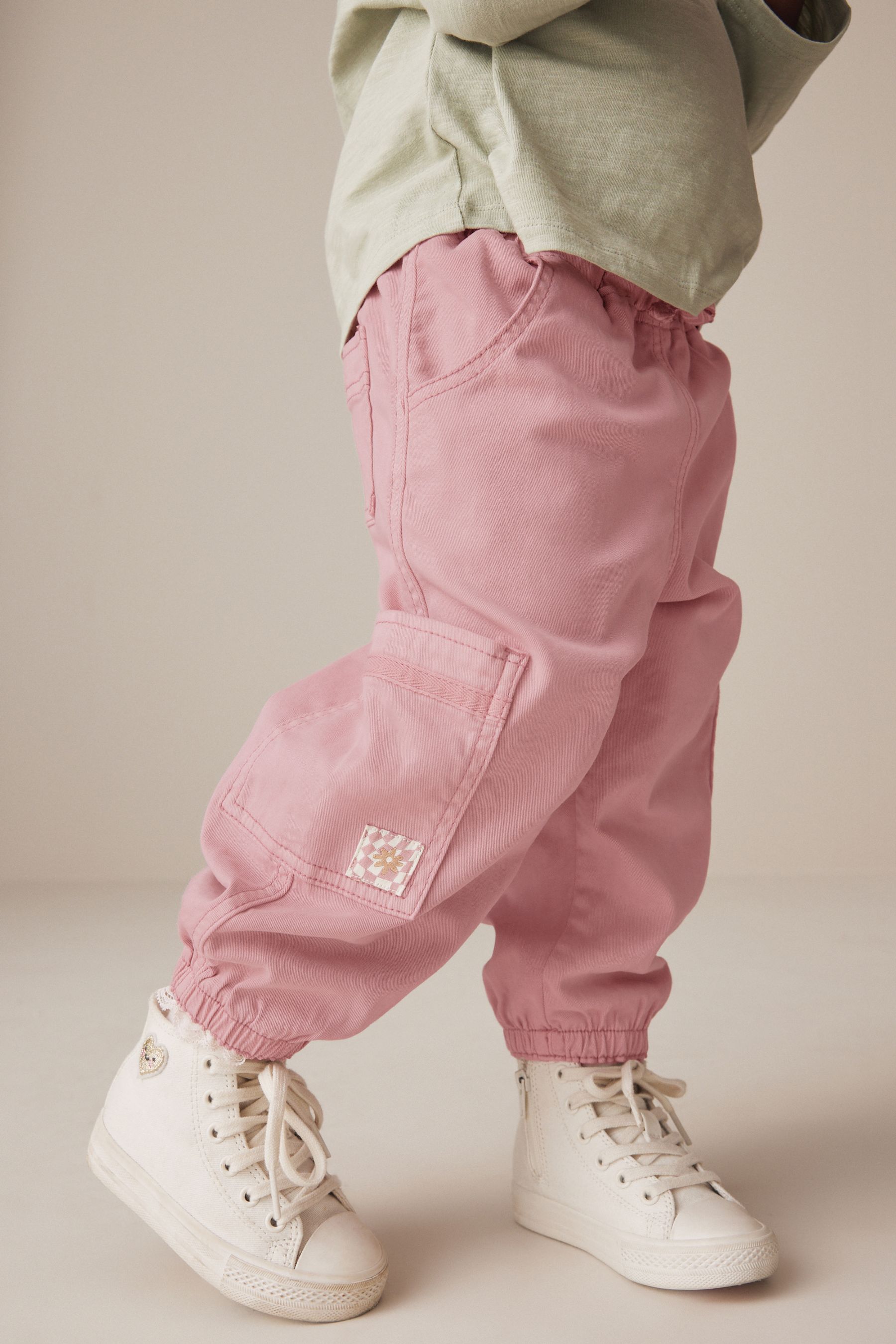 Pink cargo trousers hotsell