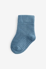 Blue/Green 7 Pack Baby Socks (0mths-2yrs) - Image 4 of 8
