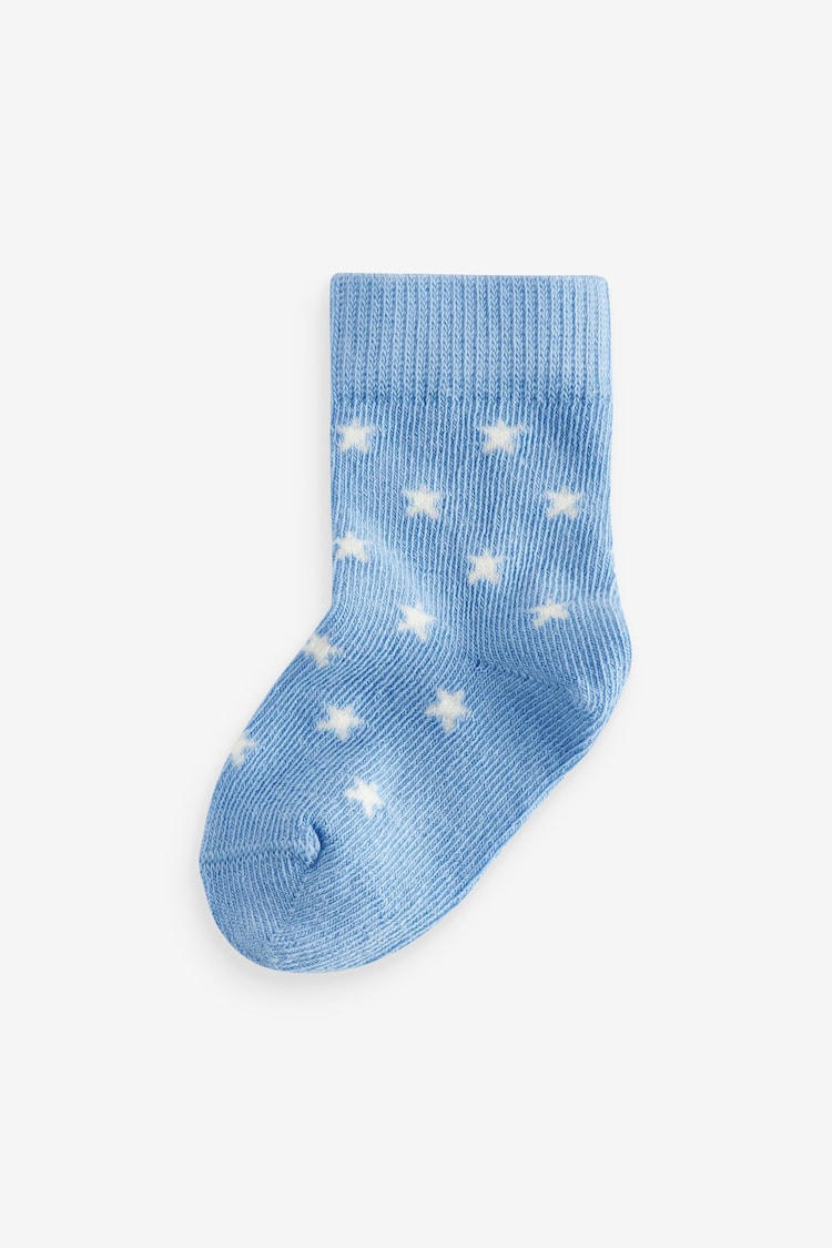 Blue/White 7 Pack Baby Socks (0mths-2yrs) - Image 2 of 8
