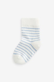 Blue/White 7 Pack Baby Socks (0mths-2yrs) - Image 7 of 8