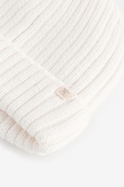 White Baby Knitted Beanie Hat - Image 2 of 2