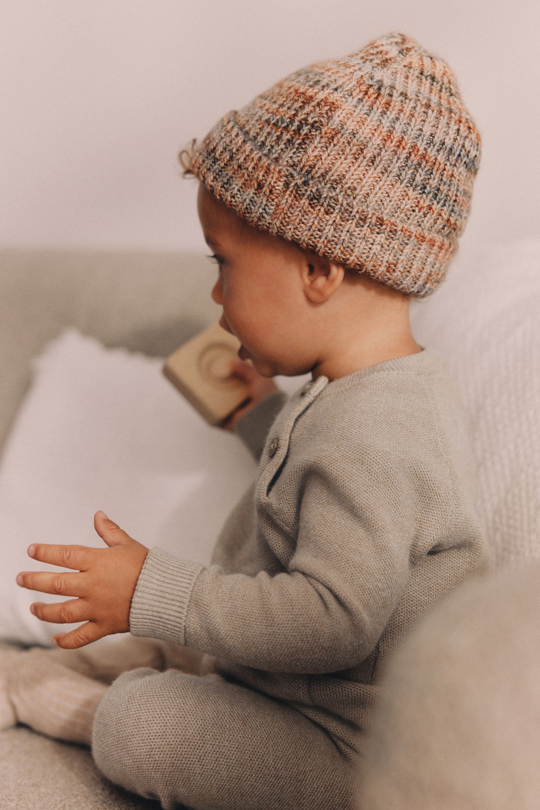 Buy Brown Multi Knitted Baby Beanie Hat 0mths 2yrs from the Next UK online shop