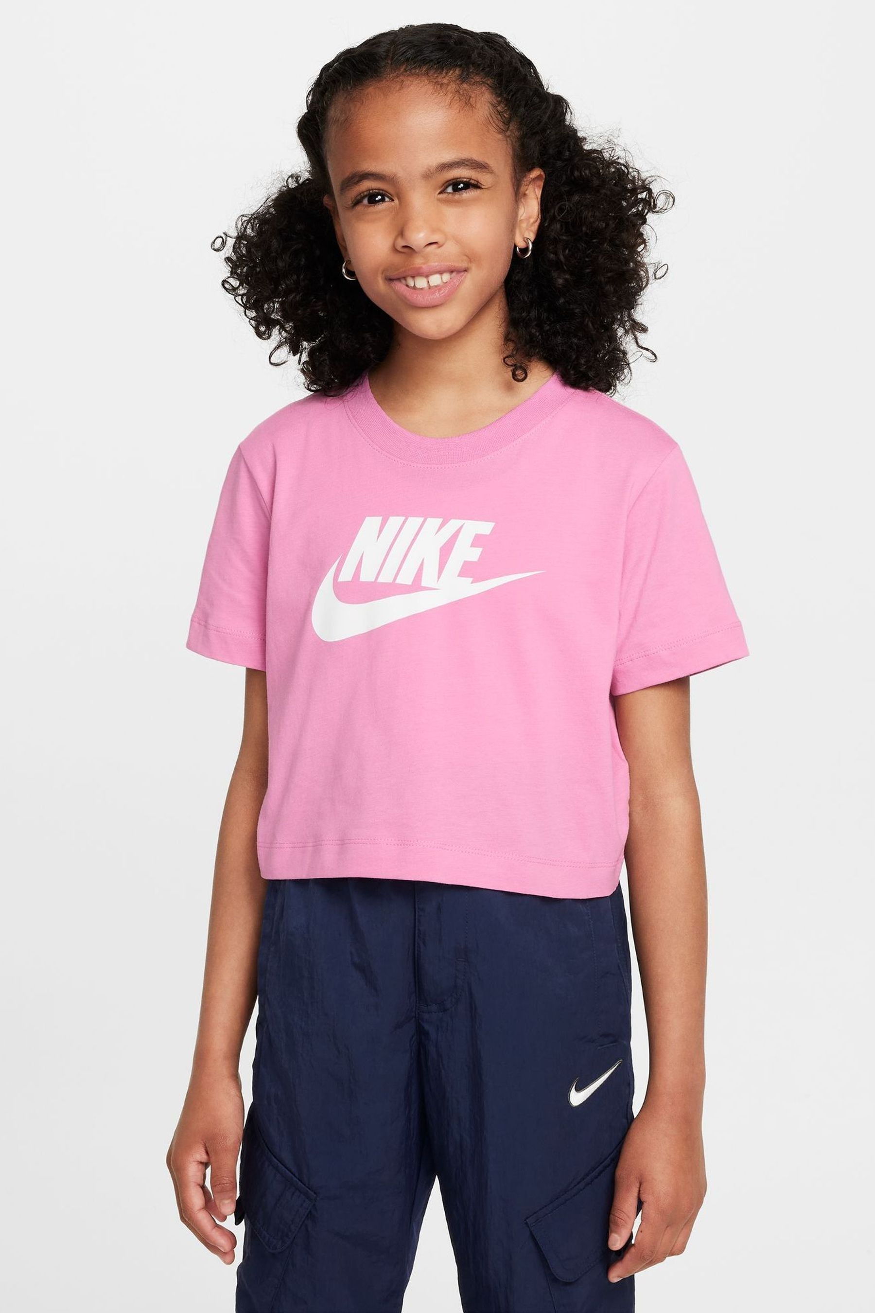 Pink cotton nike shorts best sale