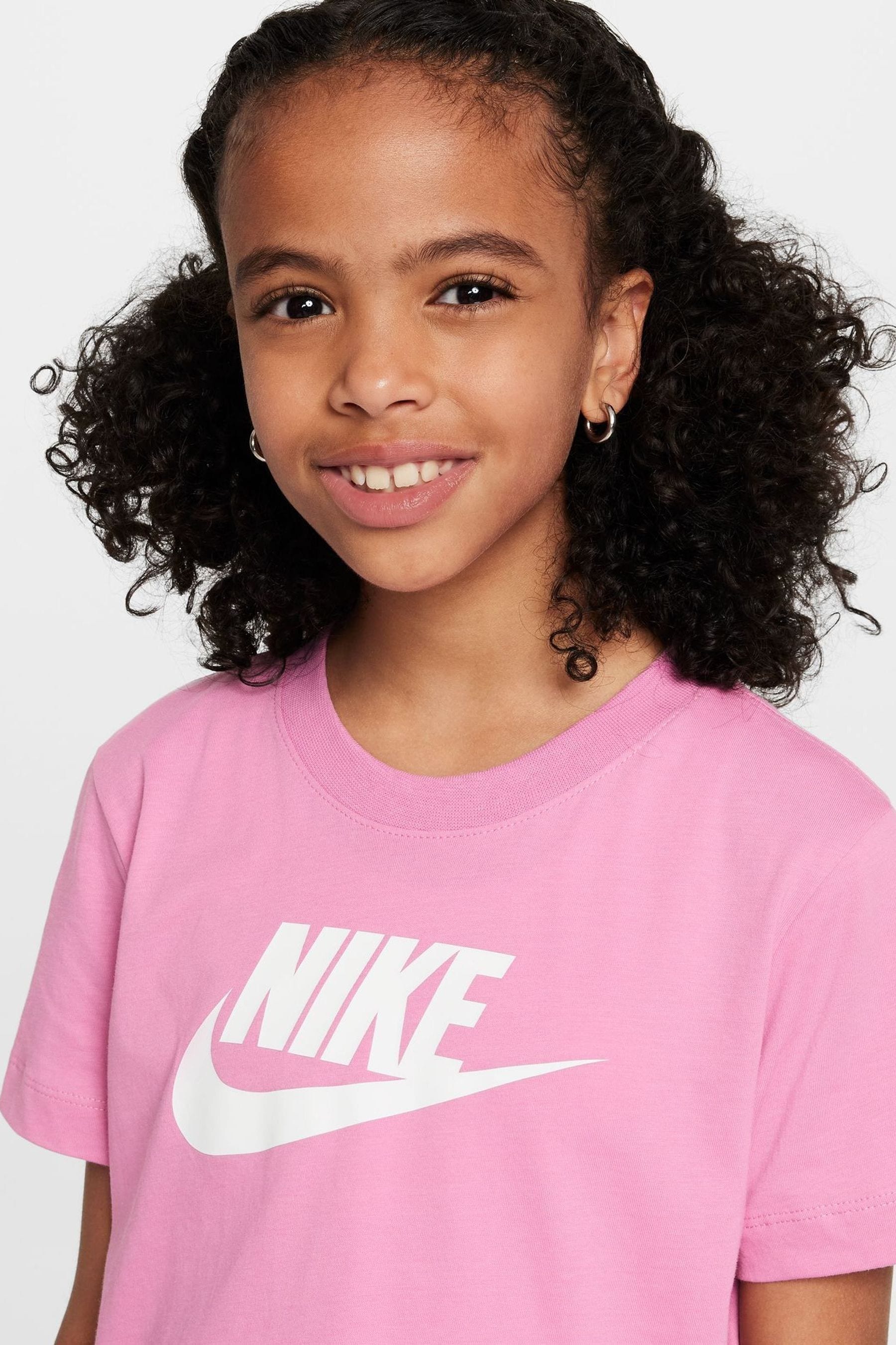 Buy Nike Pink Flamingo Cropped 100 Cotton T Shirt from the Next UK online shop