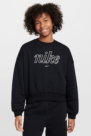 Nike Black Club Fleece Boxy Sweatshirt - Image 1 of 4